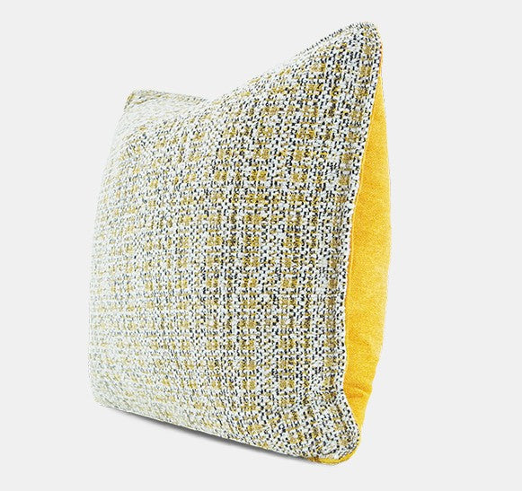 Contemporary Modern Sofa Pillows, Large Yellow Decorative Throw Pillows, Large Square Modern Throw Pillows for Couch, Simple Throw Pillow for Interior Design-Grace Painting Crafts