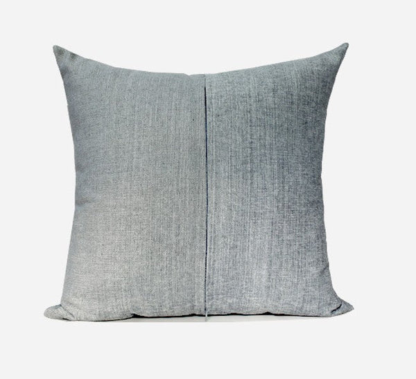 Grey Blue Decorative Throw Pillow for Couch, Large Square Pillows, Modern Sofa Pillows, Simple Modern Throw Pillows for Couch-Grace Painting Crafts