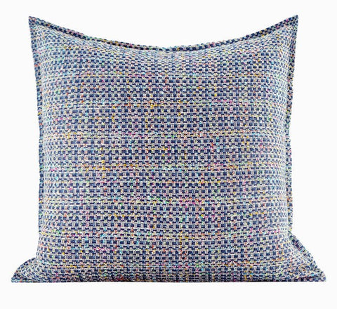 Modern Sofa Pillows, Large Abstract Blue Decorative Throw Pillows, Contemporary Square Modern Throw Pillows for Couch, Simple Throw Pillow for Interior Design-Grace Painting Crafts