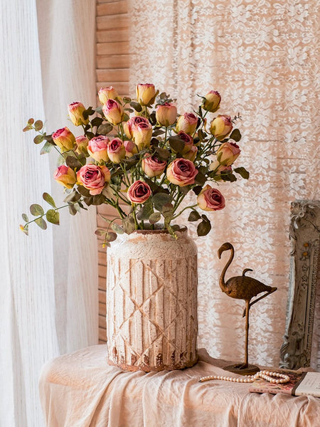 Wedding Flowers, Bunch of Rose Flowers, Artificial Rose Floral for Dining Room Table, Bedroom Flower Arrangement Ideas, Botany Plants, Creative Flower Arrangement Ideas for Home Decoration-Grace Painting Crafts