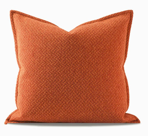 Orange Square Modern Throw Pillows for Couch, Large Contemporary Modern Sofa Pillows, Simple Decorative Throw Pillows, Large Throw Pillow for Interior Design-Grace Painting Crafts