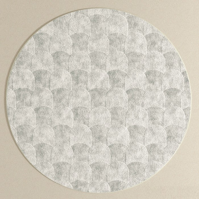 Contemporary Area Rugs for Bedroom, Round Area Rug for Dining Room, Coffee Table Rugs, Circular Modern Area Rug, Large Rugs for Living Room-Grace Painting Crafts