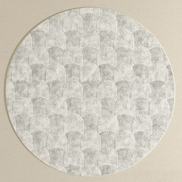 Contemporary Area Rugs for Bedroom, Round Area Rug for Dining Room, Coffee Table Rugs, Circular Modern Area Rug, Large Rugs for Living Room-Grace Painting Crafts