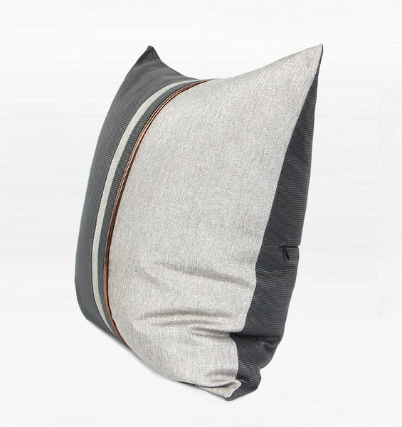 Modern Sofa Pillows, Dark Gray Throw Pillows, Decorative Pillows for Couch, Simple Modern Pillows, Contemporary Throw Pillows-Grace Painting Crafts
