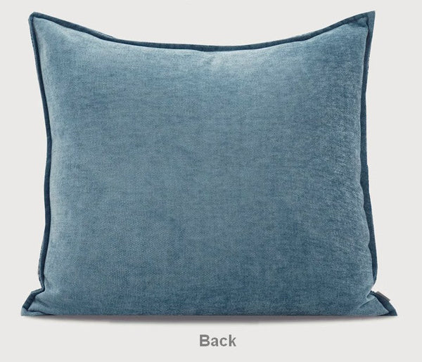 Large Modern Square Throw Pillows for Couch, Blue Modern Sofa Pillow, Blue Decorative Pillow, Simple Throw Pillow for Interior Design-Grace Painting Crafts