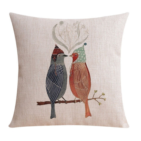 Singing Birds Decorative Throw Pillows, Love Birds Throw Pillows for Couch, Modern Sofa Decorative Pillows for Children's Room, Decorative Pillow Covers-Grace Painting Crafts