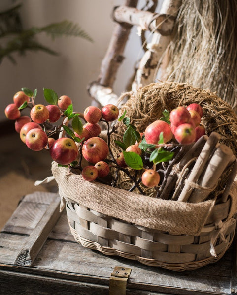 Apple Branch, Fruit Branch, Table Centerpiece, Beautiful Modern Flower Arrangement Ideas for Home Decoration, Autumn Artificial Floral for Dining Room-Grace Painting Crafts