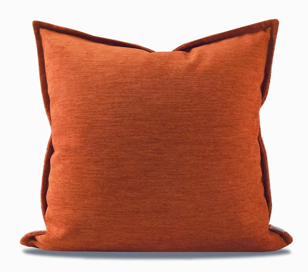 Orange Square Modern Throw Pillows for Couch, Large Contemporary Modern Sofa Pillows, Simple Decorative Throw Pillows, Large Throw Pillow for Interior Design-Grace Painting Crafts
