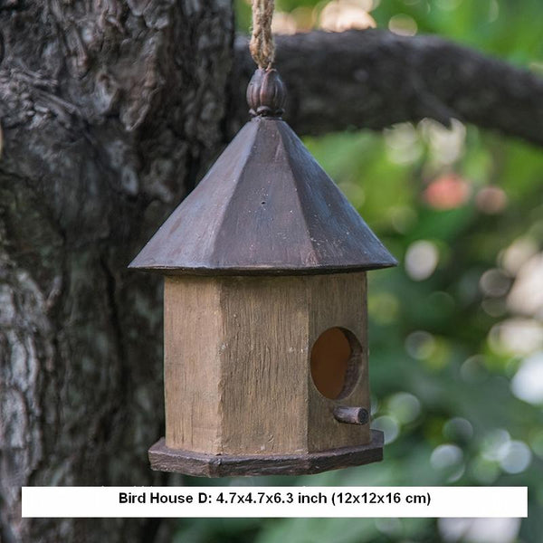 Resin Bird Nest for Garden Ornament, Bird House in the Garden, Lovely Birds House, Outdoor Decoration Ideas, Garden Ideas-Grace Painting Crafts