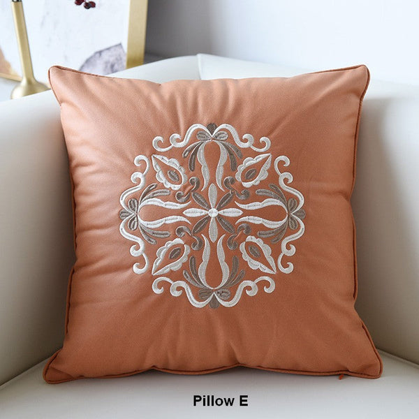 Flower Pattern Decorative Throw Pillows, Modern Sofa Pillows, Contemporary Throw Pillows, Large Decorative Pillows for Living Room-Grace Painting Crafts