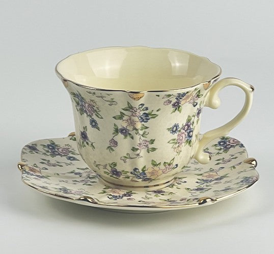 British Afternoon Tea Cup and Saucer in Gift Box, China Porcelain Tea Cup Set, Unique Tea Cup and Saucers, Royal Ceramic Cups, Elegant Vintage Ceramic Coffee Cups-Grace Painting Crafts