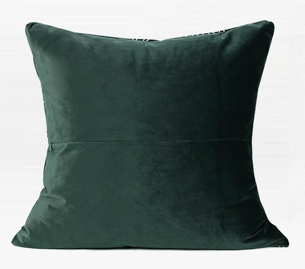 Modern Sofa Pillows, Dark Green Throw Pillows, Large Simple Modern Pillows, Decorative Pillows for Couch, Contemporary Throw Pillows-Grace Painting Crafts