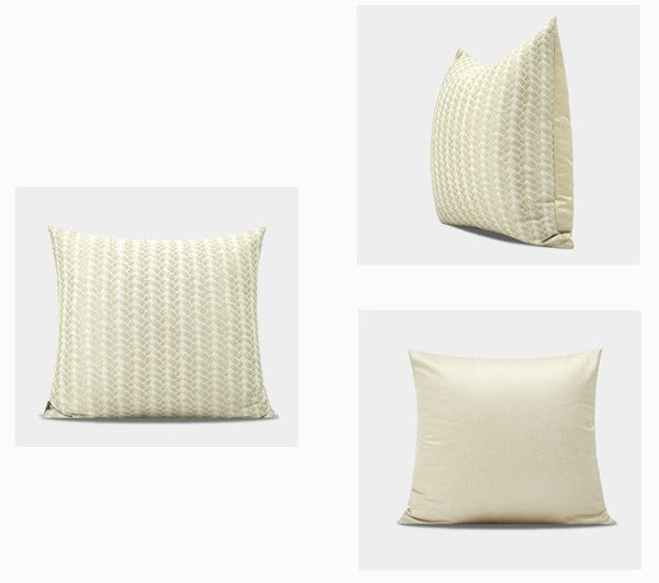 Golden Color Throw Pillow for Interior Design, Modern Decorative Throw Pillows, Modern Sofa Pillows, Contemporary Square Modern Throw Pillows for Couch-Grace Painting Crafts