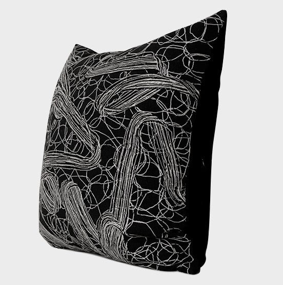 Decorative Pillow for Interior Design, Black Modern Throw Pillows, Simple Modern Throw Pillow for Couch, Modern Sofa Pillow Covers-Grace Painting Crafts