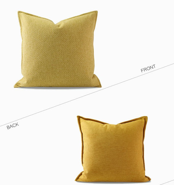 Large Yellow Square Modern Throw Pillows for Couch, Contemporary Modern Sofa Pillows, Simple Decorative Throw Pillows, Large Throw Pillow for Interior Design-Grace Painting Crafts