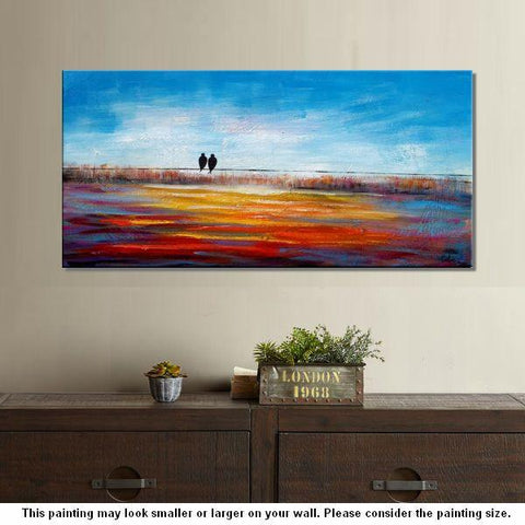 Original Abstract Painting, Love Birds Painting, Dining Room Wall Art Paintings, Modern Abstract Painting, Simple Canvas Painting, C-Grace Painting Crafts