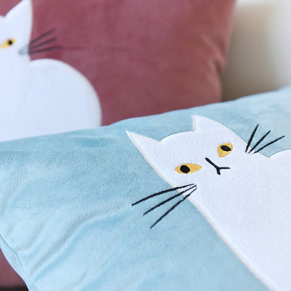 Cat Decorative Throw Pillows for Couch, Modern Sofa Decorative Pillows, Lovely Cat Pillow Covers for Kid's Room, Modern Decorative Throw Pillows-Grace Painting Crafts