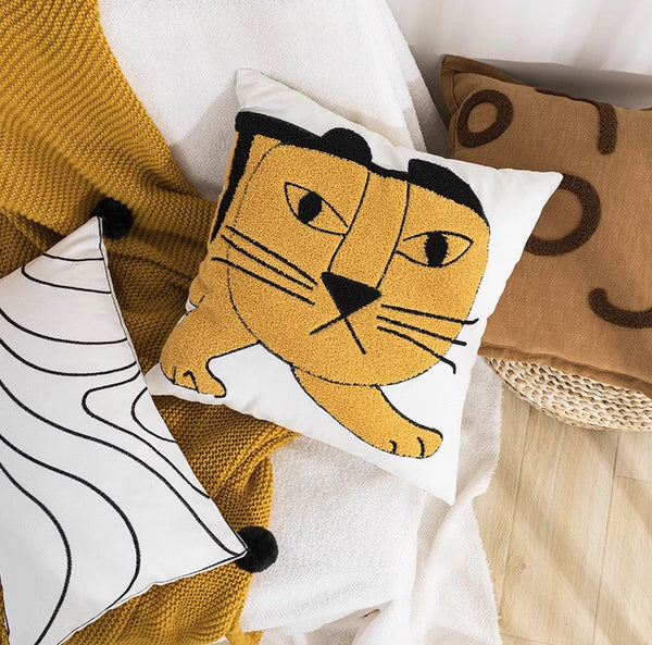 Tiger Decorative Pillows for Kids Room, Modern Pillow Covers, Modern Decorative Sofa Pillows, Decorative Throw Pillows for Couch-Grace Painting Crafts