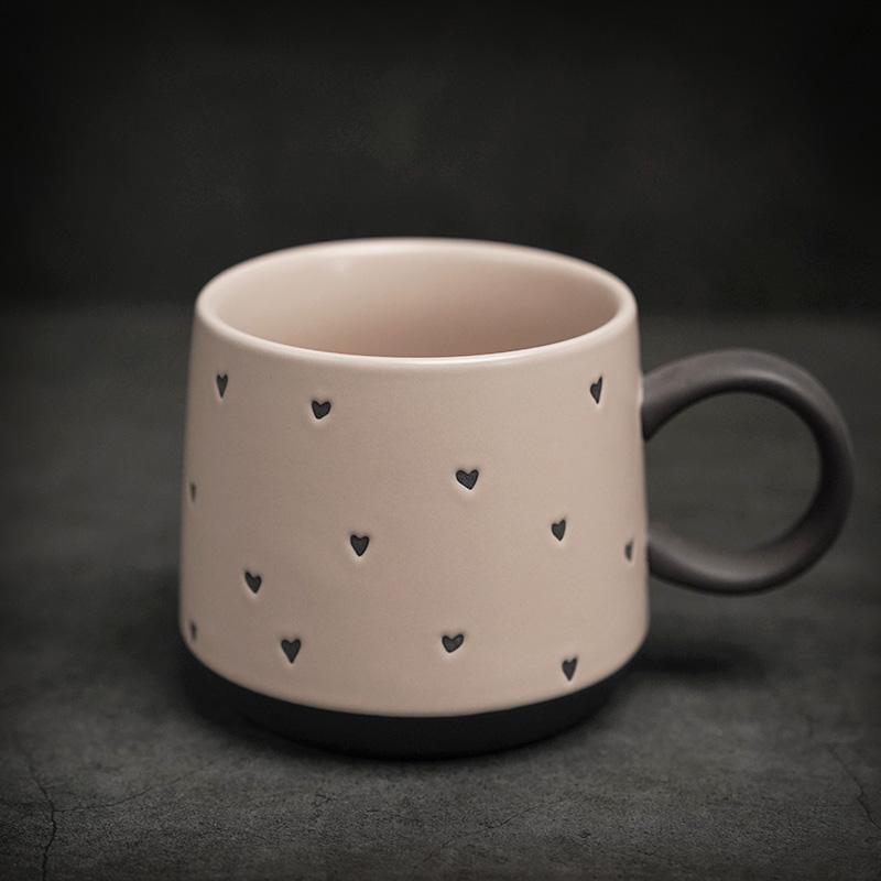 Latte Coffee Cup, Ceramic Coffee Mug, Handmade Pottery Coffee Cup, Large Coffee Cup, Large Tea Cup-Grace Painting Crafts