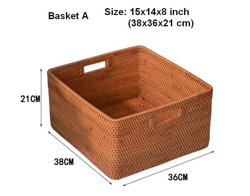 Storage Baskets for Bedroom, Extra Large Storage Basket for Clothes, Rectangular Storage Baskets, Storage Basket for Shelves-Grace Painting Crafts