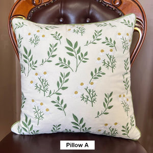 Spring Flower Sofa Decorative Pillows, Farmhouse Decorative Throw Pillows, Embroider Flower Cotton Pillow Covers, Flower Decorative Throw Pillows for Couch-Grace Painting Crafts