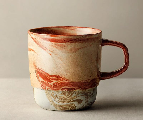 Large Handmade Pottery Coffee Cup, Large Tea Cup, Ceramic Coffee Mug, Large Capacity Coffee Cup-Grace Painting Crafts