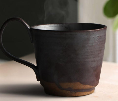 Pottery Coffee Mug, Large Handmade Ceramic Coffee Cup, Large Capacity Coffee Cup, Large Tea Cup-Grace Painting Crafts