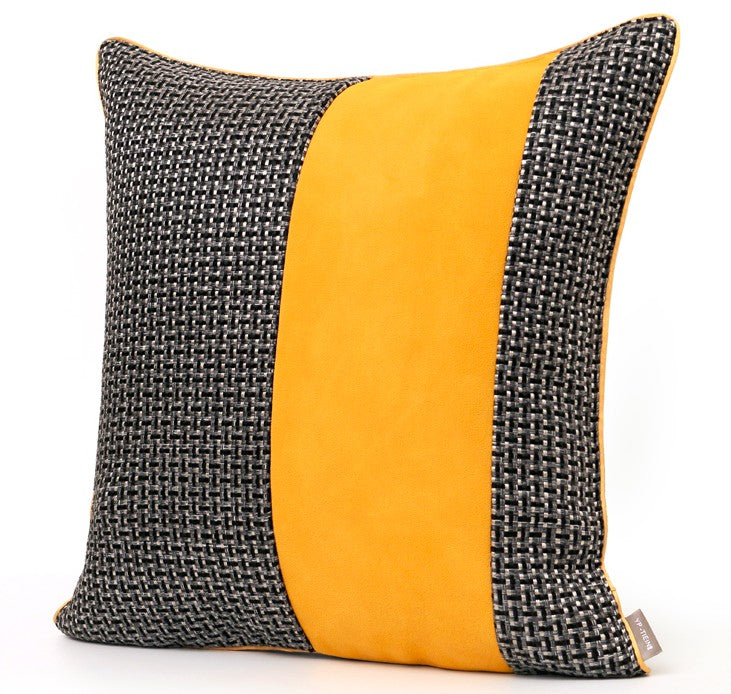 Large Black Yellow Modern Pillows, Modern Throw Pillows for Couch, Decorative Modern Sofa Pillows, Modern Simple Throw Pillows for Living Room-Grace Painting Crafts