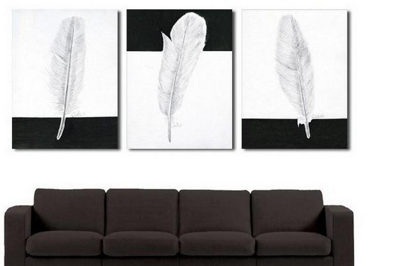 Canvas Painting, Abstract Painting, Living Room Wall Art, Modern Art, 3 Piece Wall Art, Abstract Painting, Black and White Art-Grace Painting Crafts