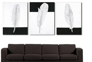 Canvas Painting, Abstract Painting, Living Room Wall Art, Modern Art, 3 Piece Wall Art, Abstract Painting, Black and White Art-Grace Painting Crafts