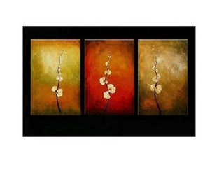 Flower Painting, Floral Art, Abstract Oil Painting, Living Room Art, Modern Art, 3 Piece Wall Art, Abstract Painting, Acrylic Art-Grace Painting Crafts