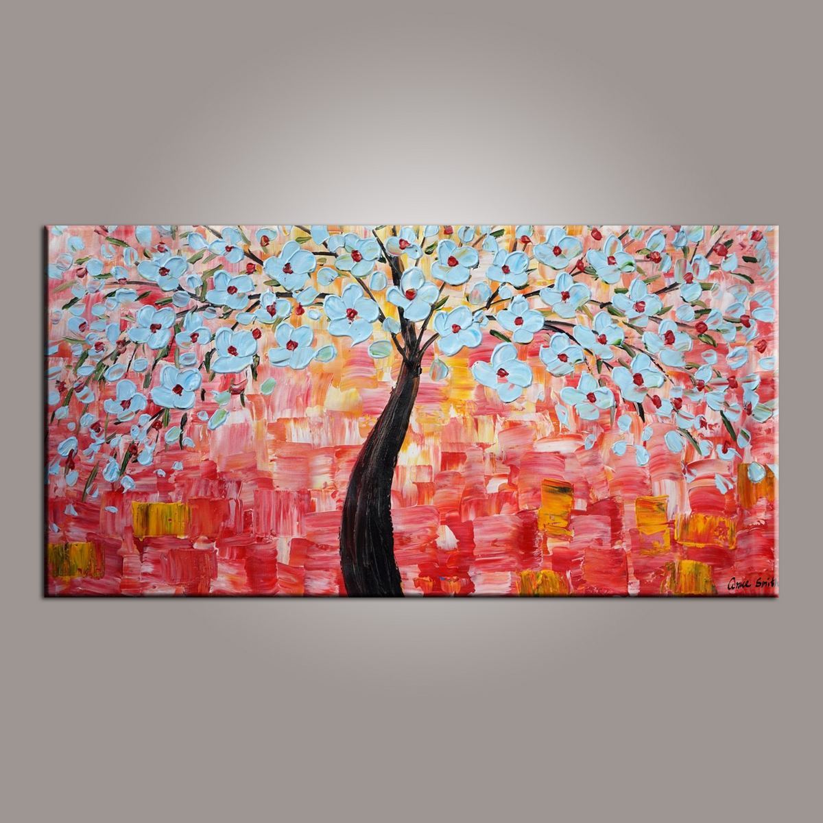 Flower Art, Abstract Art Painting, Tree Painting, Painting on Sale, Canvas Wall Art, Bedroom Wall Art, Canvas Art, Modern Art, Contemporary Art-Grace Painting Crafts