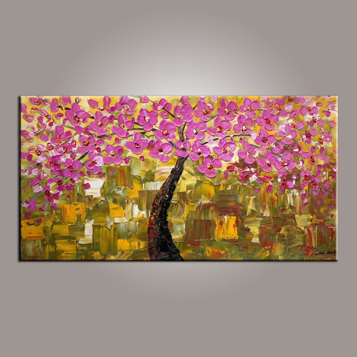 Canvas Art, Painting on Sale, Flower Tree Painting, Tree of Life Art Painting, Art on Canvas-Grace Painting Crafts