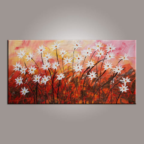 Wall Painting, Canvas Wall Art, Flower Art, Abstract Art Painting, Acrylic Painting, Bedroom Wall Art, Canvas Art, Modern Art, Contemporary Art-Grace Painting Crafts