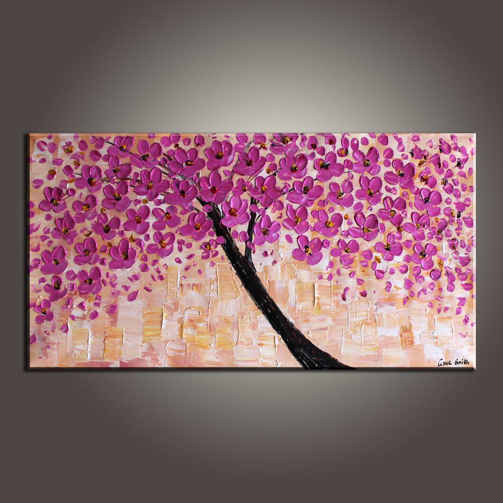 Contemporary Art, Art Painting, Flower Art, Modern Art, Abstract Art Painting, Canvas Wall Art, Living Room Wall Art, Canvas Art-Grace Painting Crafts