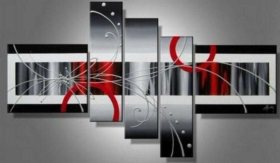 Abstract Canvas Painting, Huge Wall Art Paintings on Canvas, Acrylic Painting for Living Room, 5 Piece Wall Painting, Hand Painted Art-Grace Painting Crafts