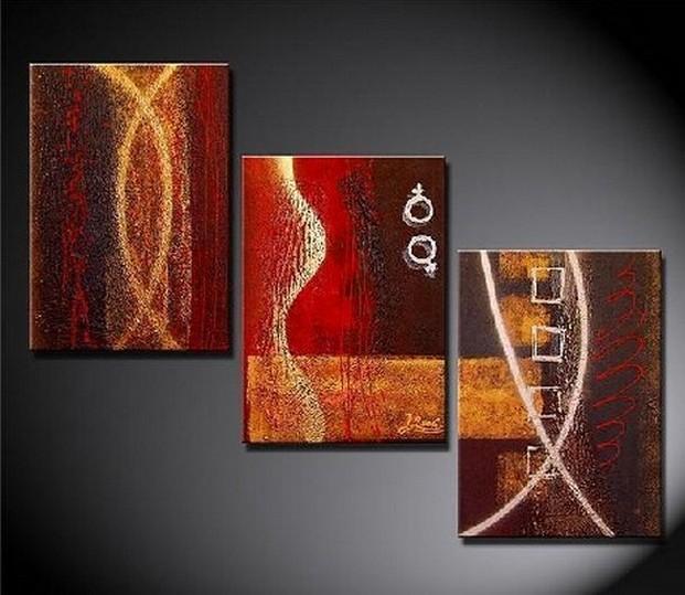 Large Art, Large Painting, Abstract Oil Painting, Living Room Art, Modern Art, 3 Panel Painting, Abstract Painting-Grace Painting Crafts