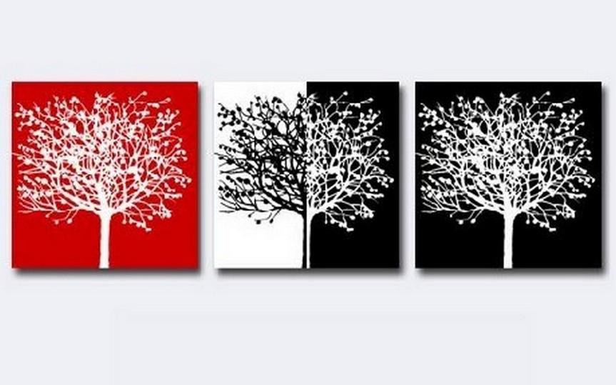 Tree of Life Painting, Abstract Art, Canvas Painting, Living Room Wall Art, Modern Art, 3 Piece Wall Art, Huge Art-Grace Painting Crafts