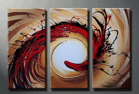 Colorful Lines, Large Painting, Living Room Wall Art, Contemporary Art, 3 Piece Oil Painting, Large Wall Art, Ready to Hang-Grace Painting Crafts