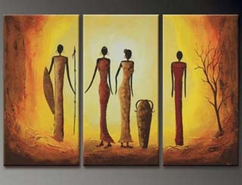 Large Painting, Abtract Figure Art, Bedroom Wall Art, Canvas Painting, Abstract Art, Abstract Painting, Contemporary Art, 3 Piece Oil Painting, Canvas Art-Grace Painting Crafts
