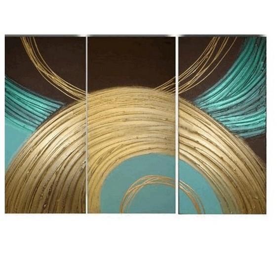 Colorful Lines, Abstract Painting, Large Painting, Living Room Wall Art, Contemporary Art, 3 Piece Painting, Art Painting, Ready to Hang-Grace Painting Crafts