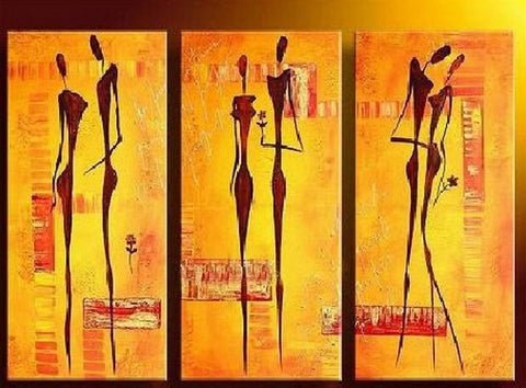 Modern Wall Painting, Abtract Figure Art, Bedroom Wall Art Paintings, Abstract Canvas Painting, Acrylic Art Painting, Simple Modern Art, 3 Piece Wall Art-Grace Painting Crafts