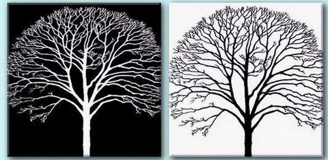 Tree Painting, Black and White Art, Abstract Art, Abstract Painting, Wall Art, Wall Hanging, Dining Room Wall Art, Modern Art, Hand Painted Art-Grace Painting Crafts