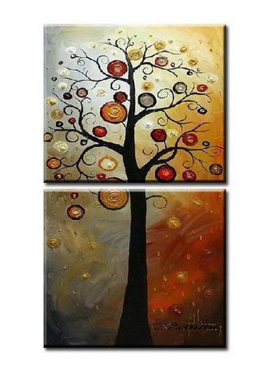 Tree Painting, Heavy Texture Artwork, Acrylic Art Painting, Wall Art for Dining Room, Tree of Life Painting-Grace Painting Crafts
