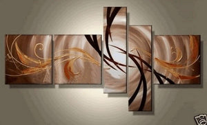 Large Wall Art, Abstract Painting, Huge Wall Art, Acrylic Art, 5 Piece Wall Painting, Canvas Painting, Hand Painted Art, Group Painting-Grace Painting Crafts