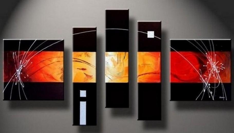 Black Abstract Painting Contemporary Art Living Room Wall Decor Art On Canvas Extra Large Painting Abstract Painting