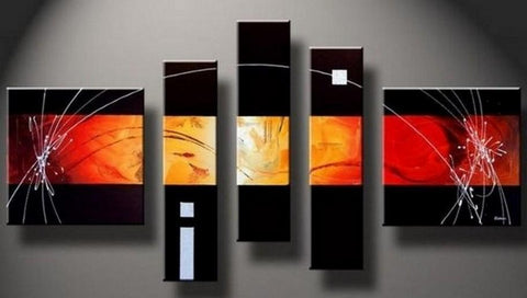 Black Abstract Painting, Contemporary Art, Living Room Wall Decor, Art on Canvas, Extra Large Painting, Abstract Painting-Grace Painting Crafts
