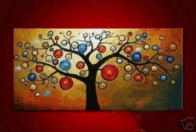 Modern Art, Contemporary Art, Art Painting, Abstract Art, Tree of Life Painting, Abstract Art Painting, Canvas Art-Grace Painting Crafts