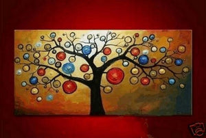 Modern Art, Contemporary Art, Art Painting, Abstract Art, Tree of Life Painting, Abstract Art Painting, Canvas Art-Grace Painting Crafts