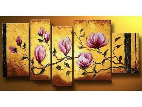 Living Room Wall Decor, Flower Painting, Contemporary Art, Art on Canvas, Extra Large Painting, Canvas Wall Art, Abstract Painting-Grace Painting Crafts
